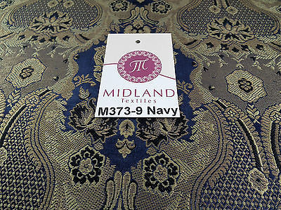 Indian Banarsi Gold Metallic Ornamental floral brocade fabric M373 Mtex 40" wide - Image 57