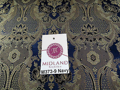 Indian Banarsi Gold Metallic Ornamental floral brocade fabric M373 Mtex 40" wide - Image 58