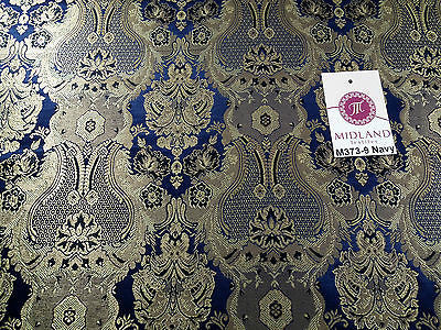 Indian Banarsi Gold Metallic Ornamental floral brocade fabric M373 Mtex 40" wide - Image 60