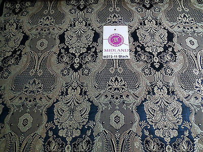 Indian Banarsi Gold Metallic Ornamental floral brocade fabric M373 Mtex 40" wide - Image 68