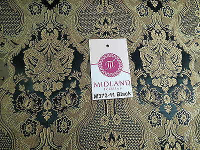 Indian Banarsi Gold Metallic Ornamental floral brocade fabric M373 Mtex 40" wide - Image 69