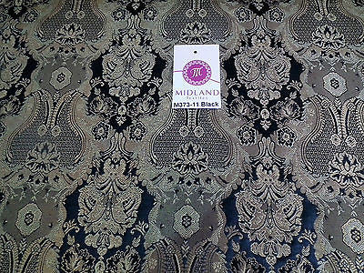 Indian Banarsi Gold Metallic Ornamental floral brocade fabric M373 Mtex 40" wide - Image 70