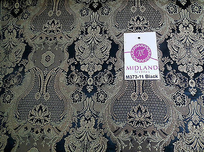 Indian Banarsi Gold Metallic Ornamental floral brocade fabric M373 Mtex 40" wide - Image 71