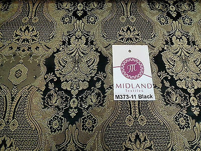 Indian Banarsi Gold Metallic Ornamental floral brocade fabric M373 Mtex 40" wide - Image 72