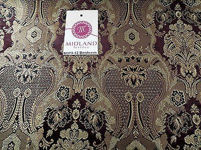 Indian Banarsi Gold Metallic Ornamental floral brocade fabric M373 Mtex 40" wide - Image 84