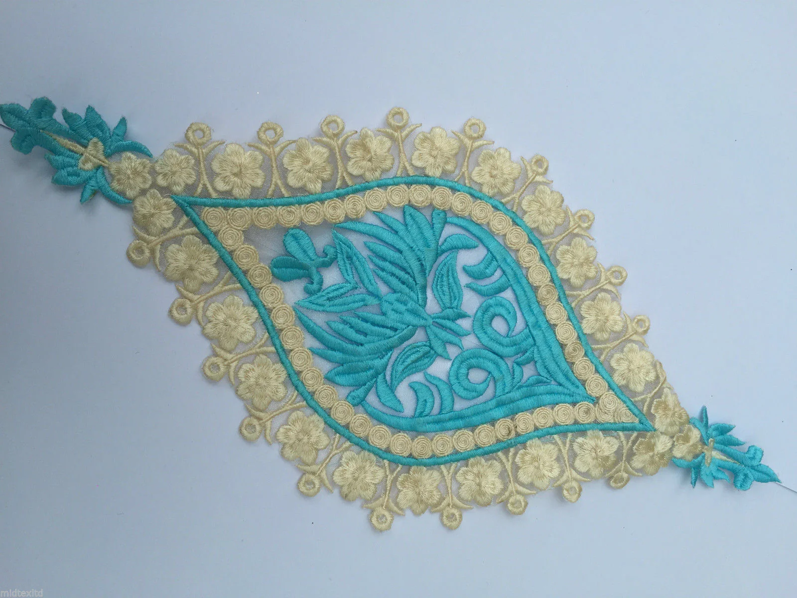 Indian Patch Floral Design Embroidered Quilting Dress Applique 1 Pc M355 - Image 10