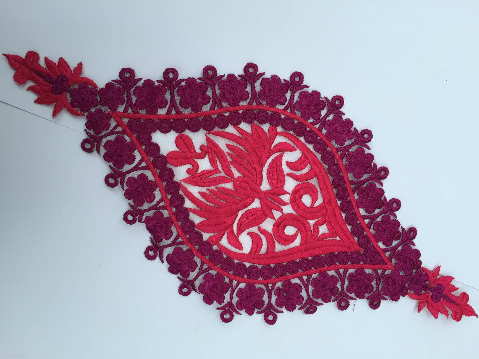 Indian Patch Floral Design Embroidered Quilting Dress Applique 1 Pc M355 - Image 11