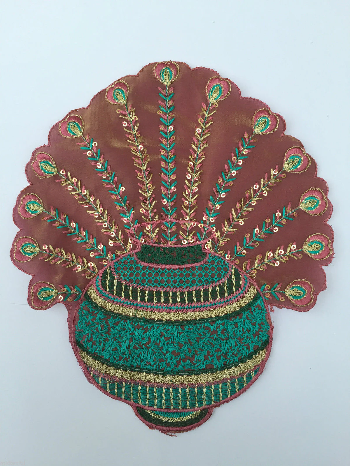 Indian Patch Floral Design Embroidered Quilting Dress Applique 1 Pc M355 - Image 12