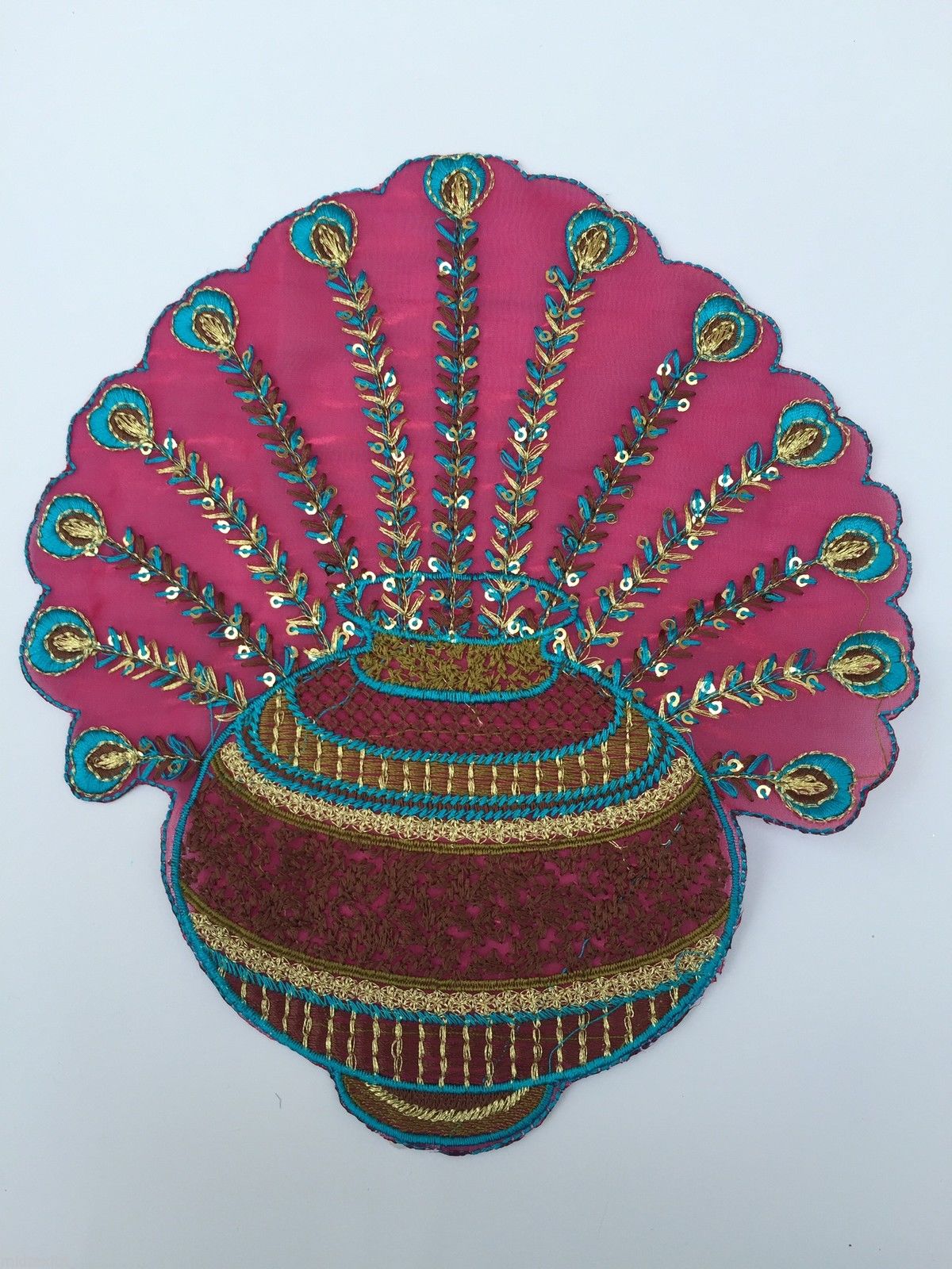 Indian Patch Floral Design Embroidered Quilting Dress Applique 1 Pc M355 - Image 14