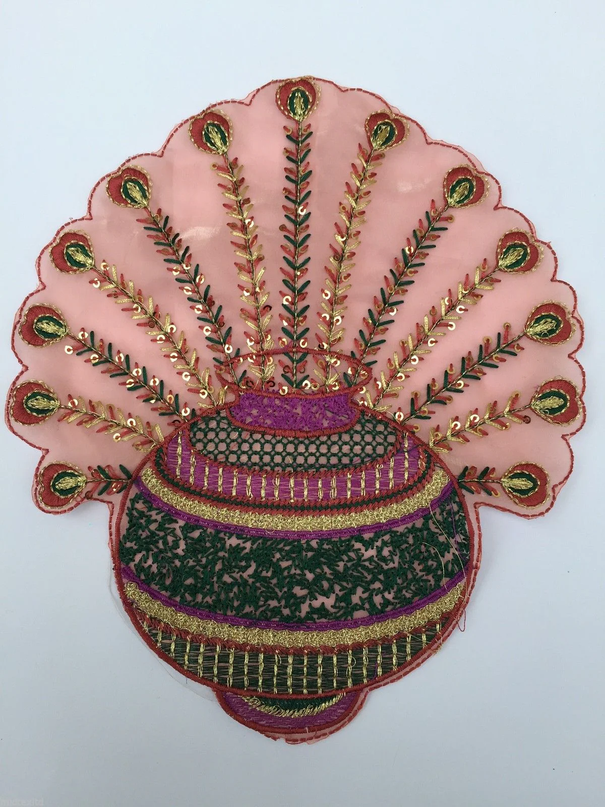 Indian Patch Floral Design Embroidered Quilting Dress Applique 1 Pc M355 - Image 15