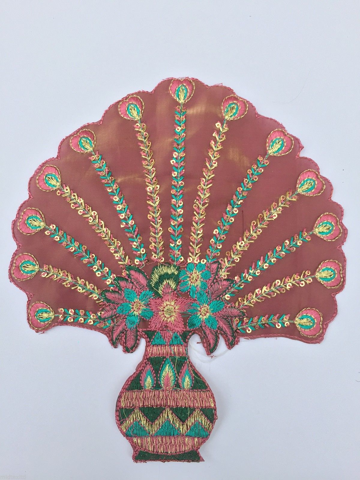 Indian Patch Floral Design Embroidered Quilting Dress Applique 1 Pc M355 - Image 21