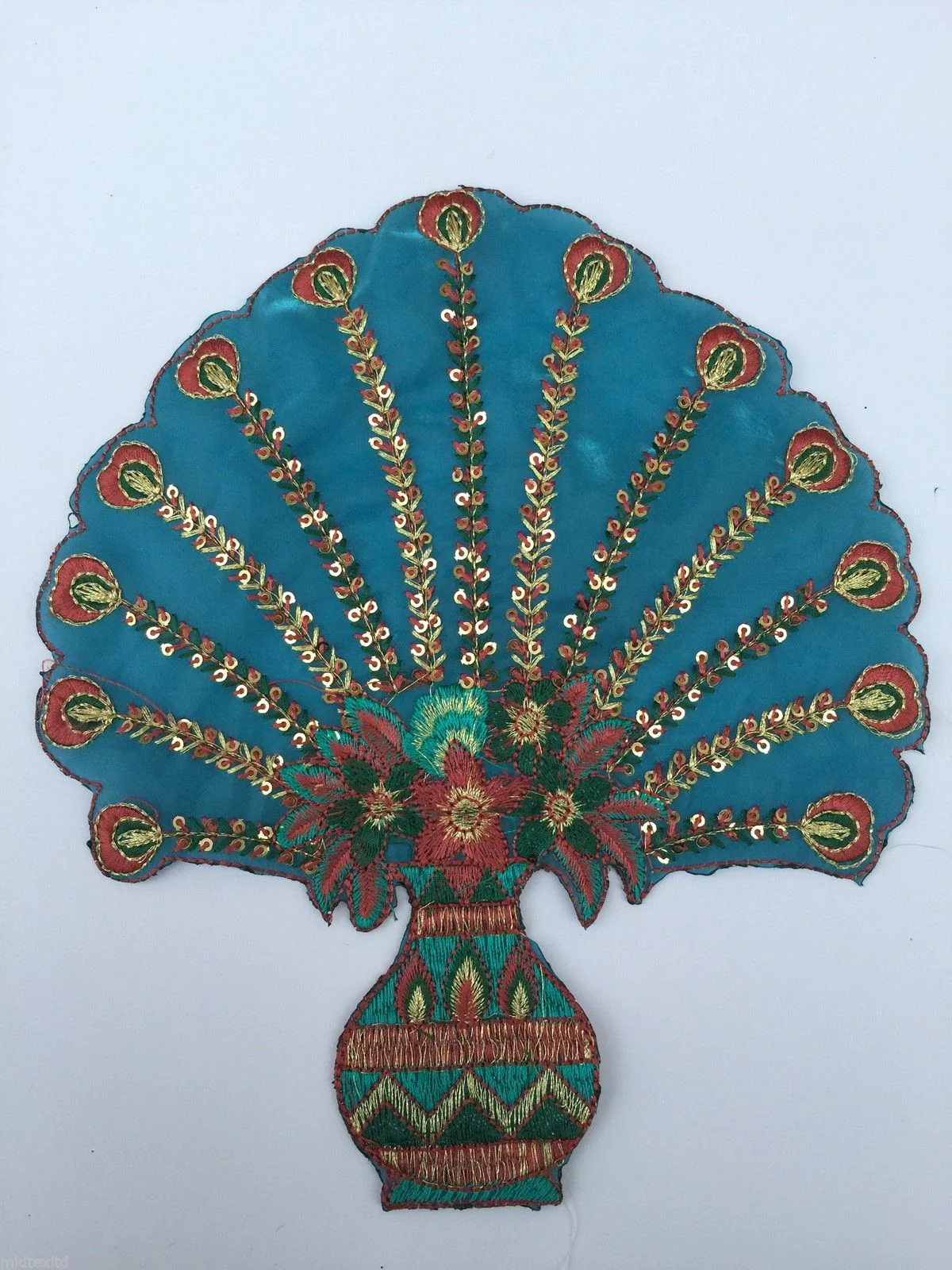 Indian Patch Floral Design Embroidered Quilting Dress Applique 1 Pc M355 - Image 23