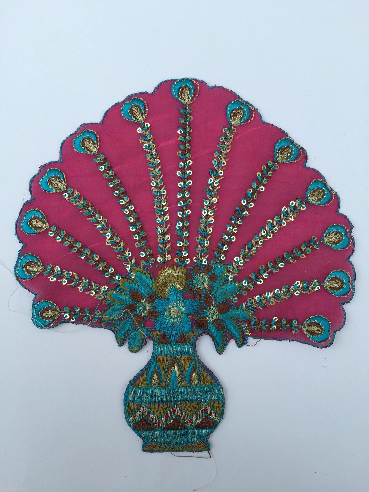 Indian Patch Floral Design Embroidered Quilting Dress Applique 1 Pc M355 - Image 26