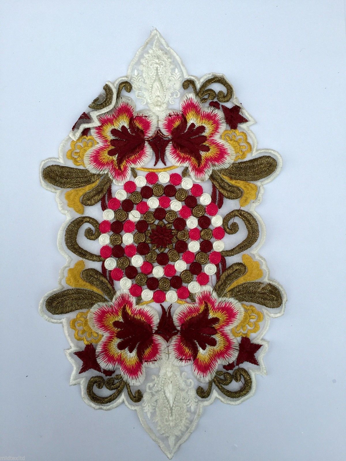 Indian Patch Floral Design Embroidered Quilting Dress Applique 1 Pc M355 - Image 28