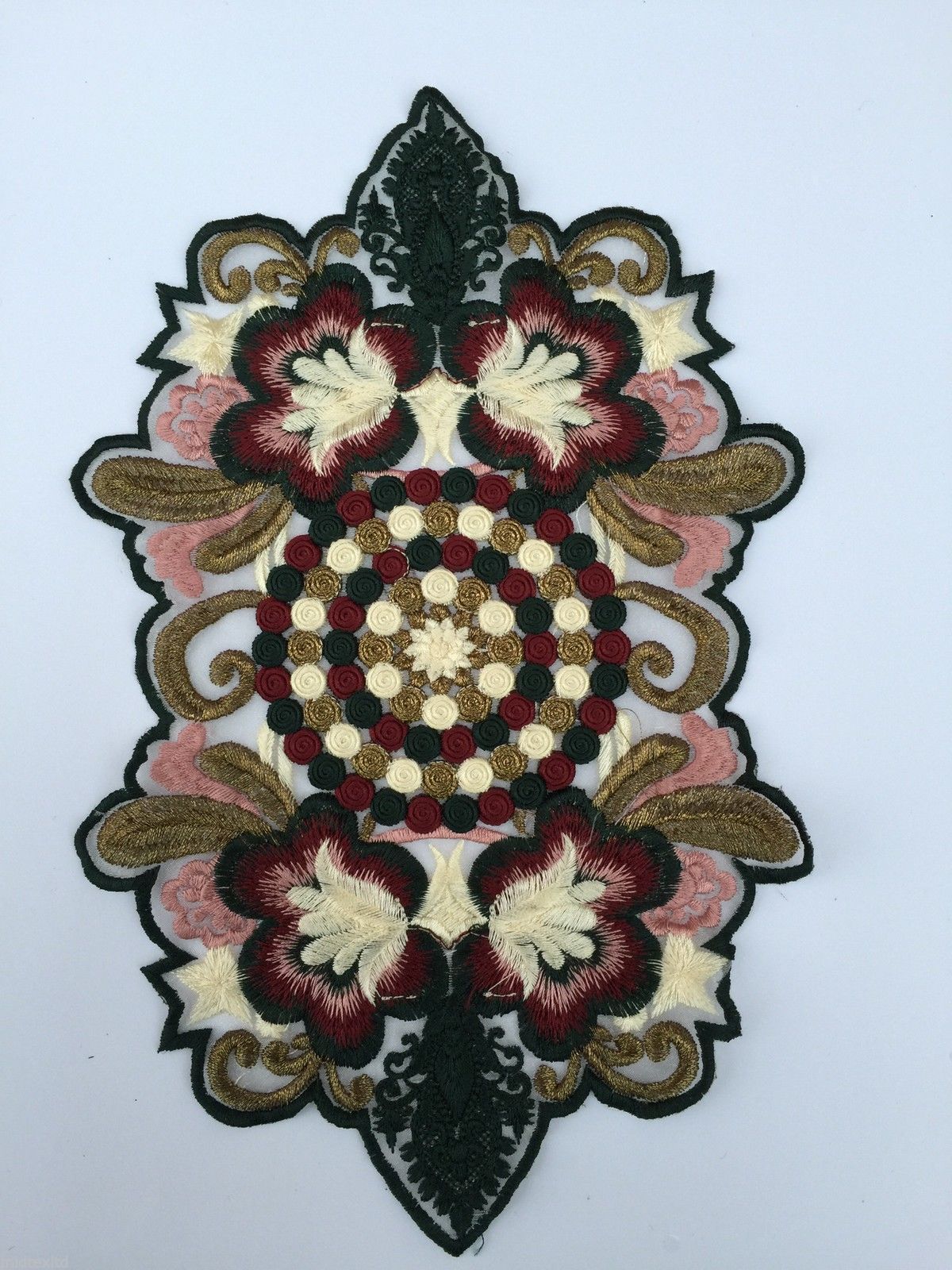 Indian Patch Floral Design Embroidered Quilting Dress Applique 1 Pc M355 - Image 29