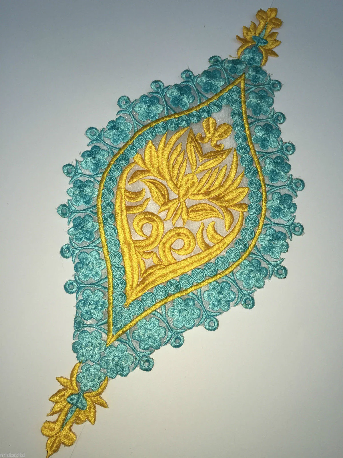 Indian Patch Floral Design Embroidered Quilting Dress Applique 1 Pc M355 - Image 3