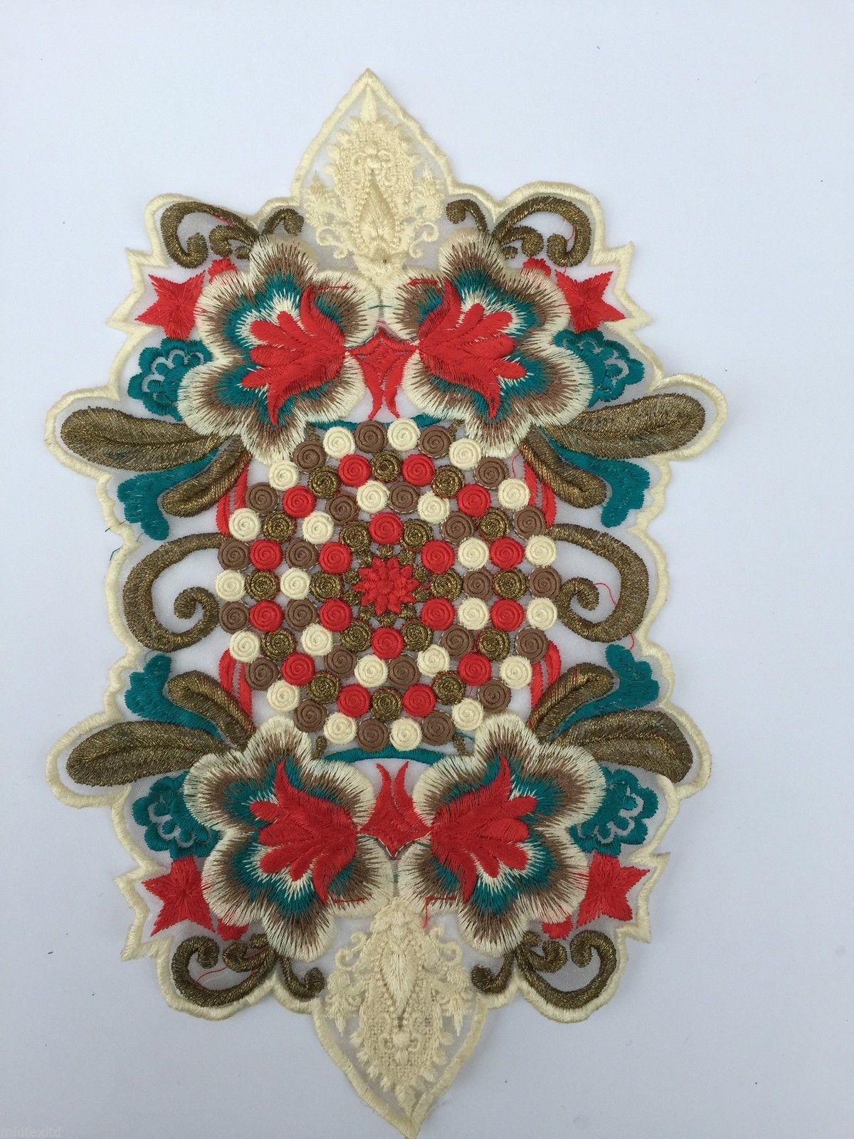 Indian Patch Floral Design Embroidered Quilting Dress Applique 1 Pc M355 - Image 31