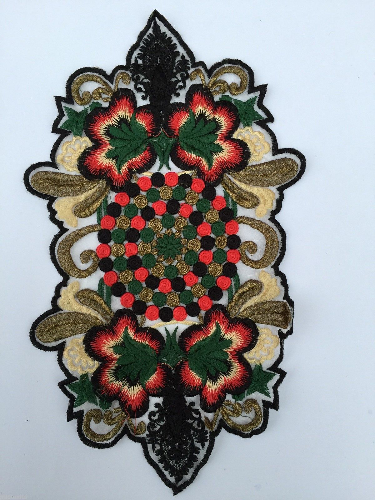 Indian Patch Floral Design Embroidered Quilting Dress Applique 1 Pc M355 - Image 32