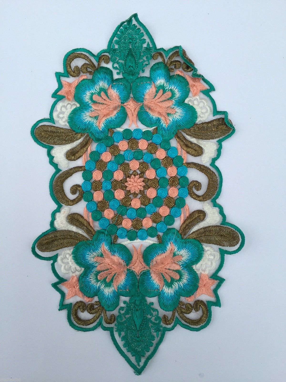 Indian Patch Floral Design Embroidered Quilting Dress Applique 1 Pc M355 - Image 34