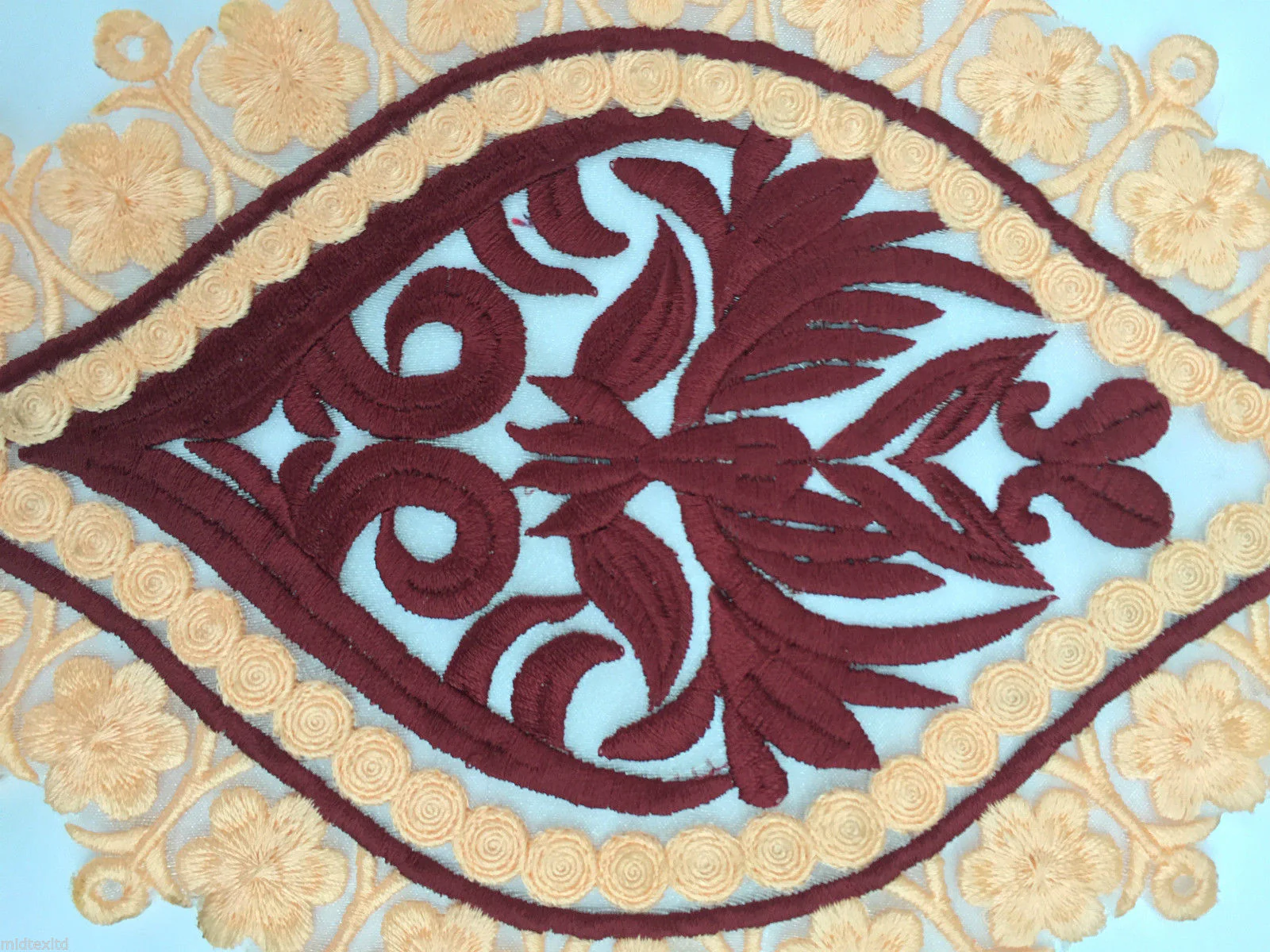 Indian Patch Floral Design Embroidered Quilting Dress Applique 1 Pc M355 - Image 4