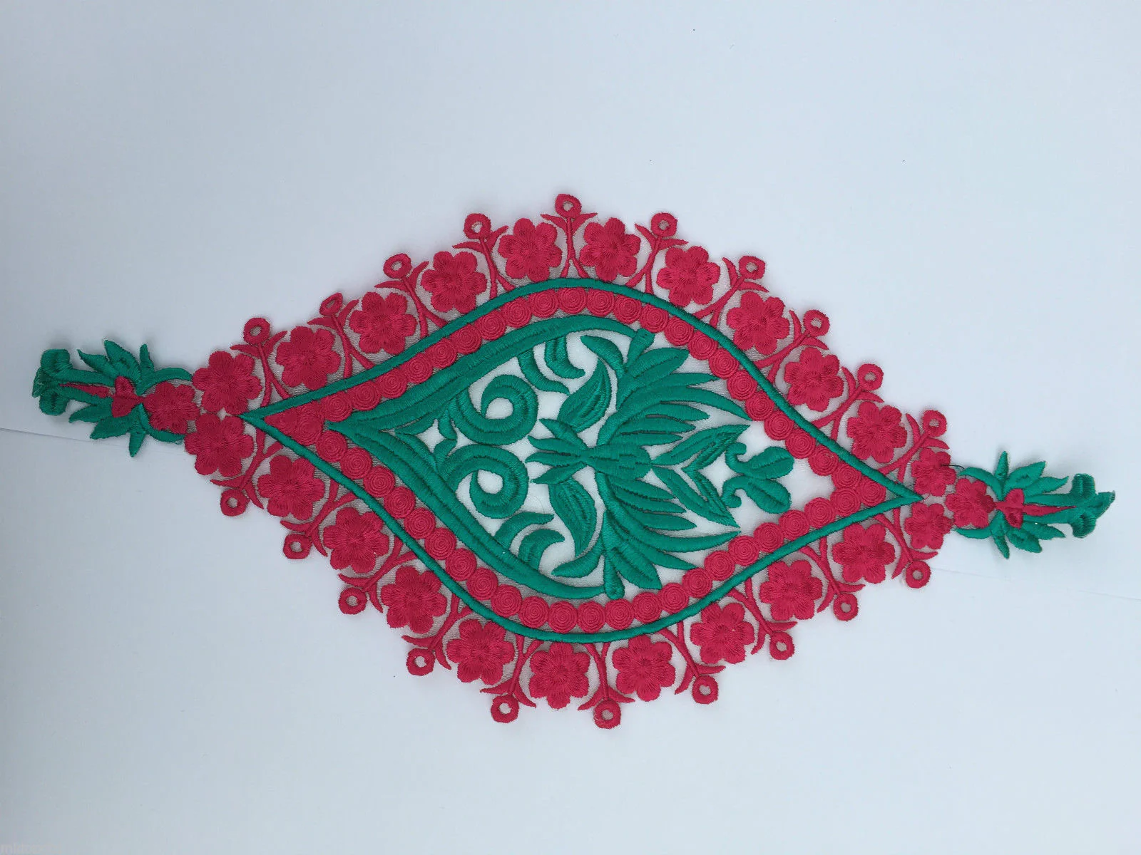 Indian Patch Floral Design Embroidered Quilting Dress Applique 1 Pc M355 - Image 7