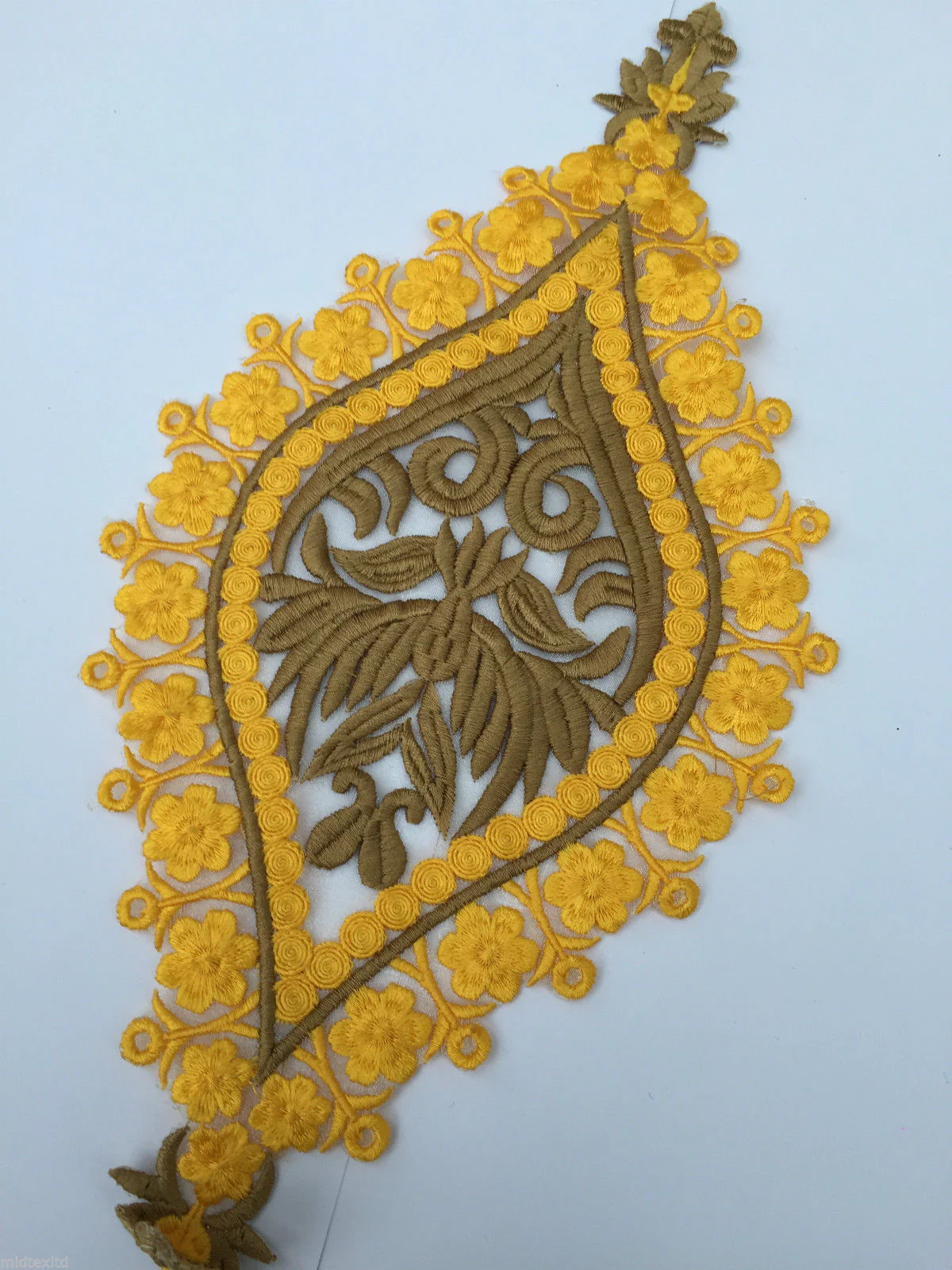 Indian Patch Floral Design Embroidered Quilting Dress Applique 1 Pc M355 - Image 9