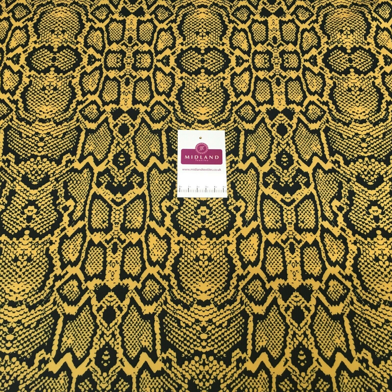 Indian Yellow Animal Print Scuba Dress Fabric M1526 - Image 4
