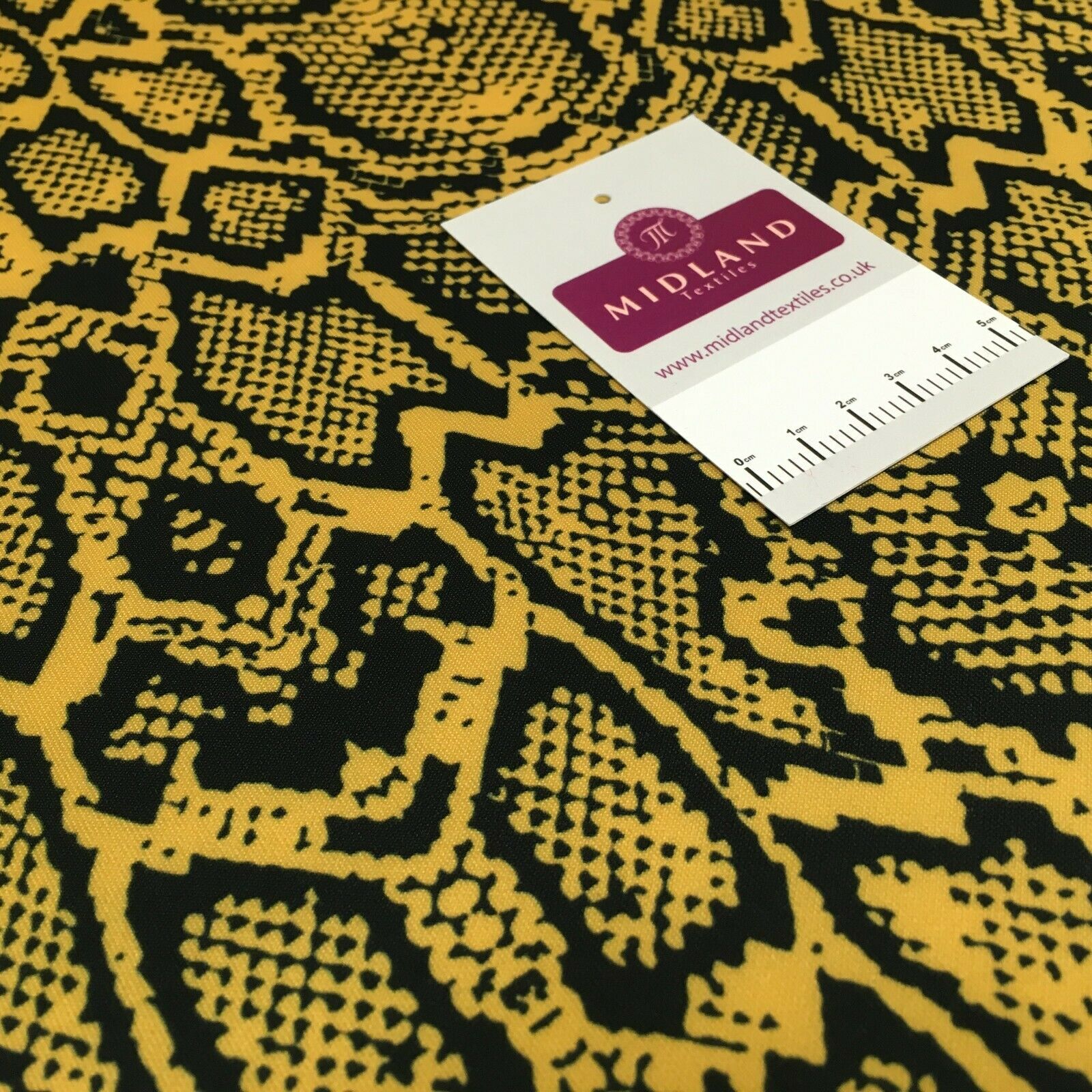 Indian Yellow Animal Print Scuba Dress Fabric M1526 - Image 5