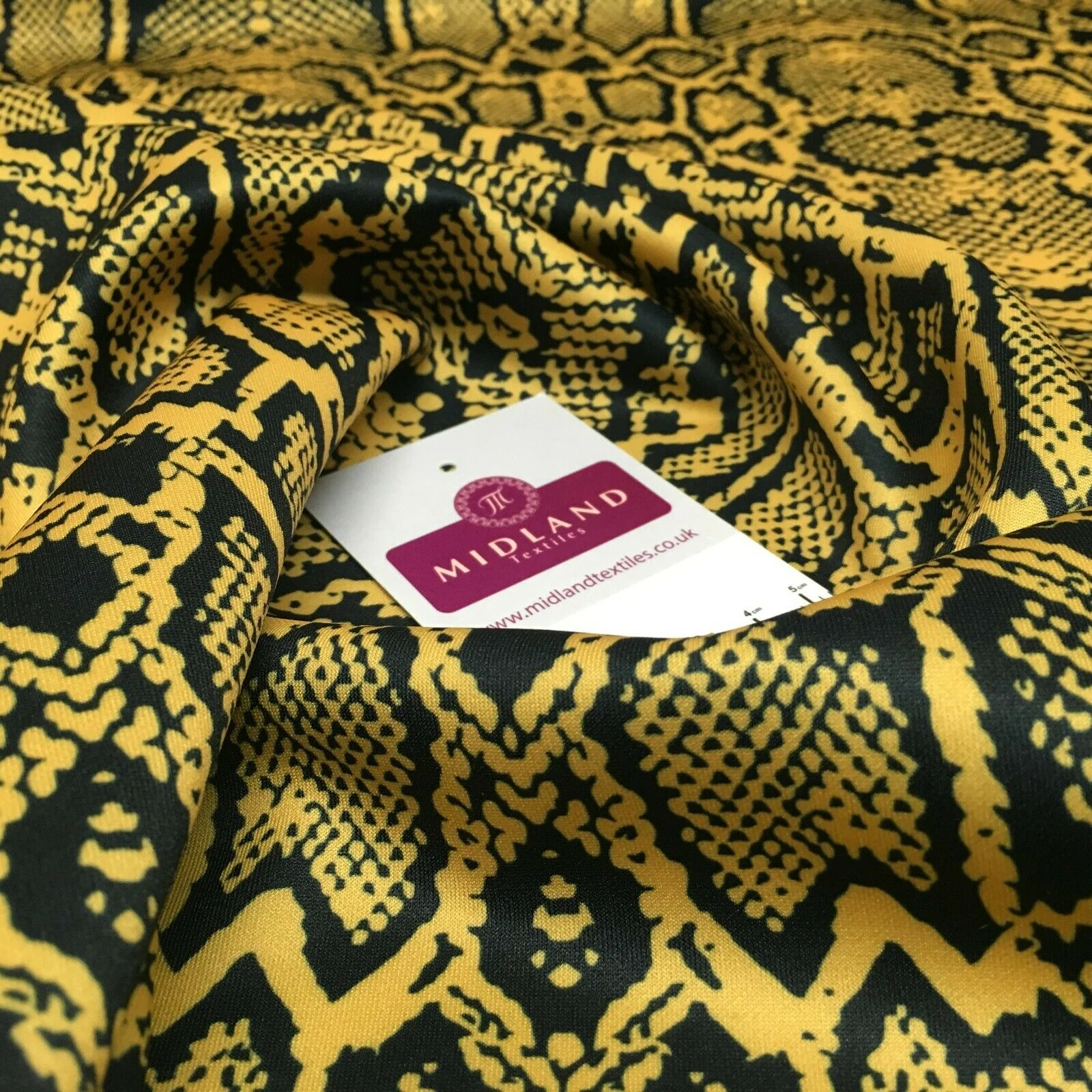 Indian Yellow Animal Print Scuba Dress Fabric M1526 - Image 7