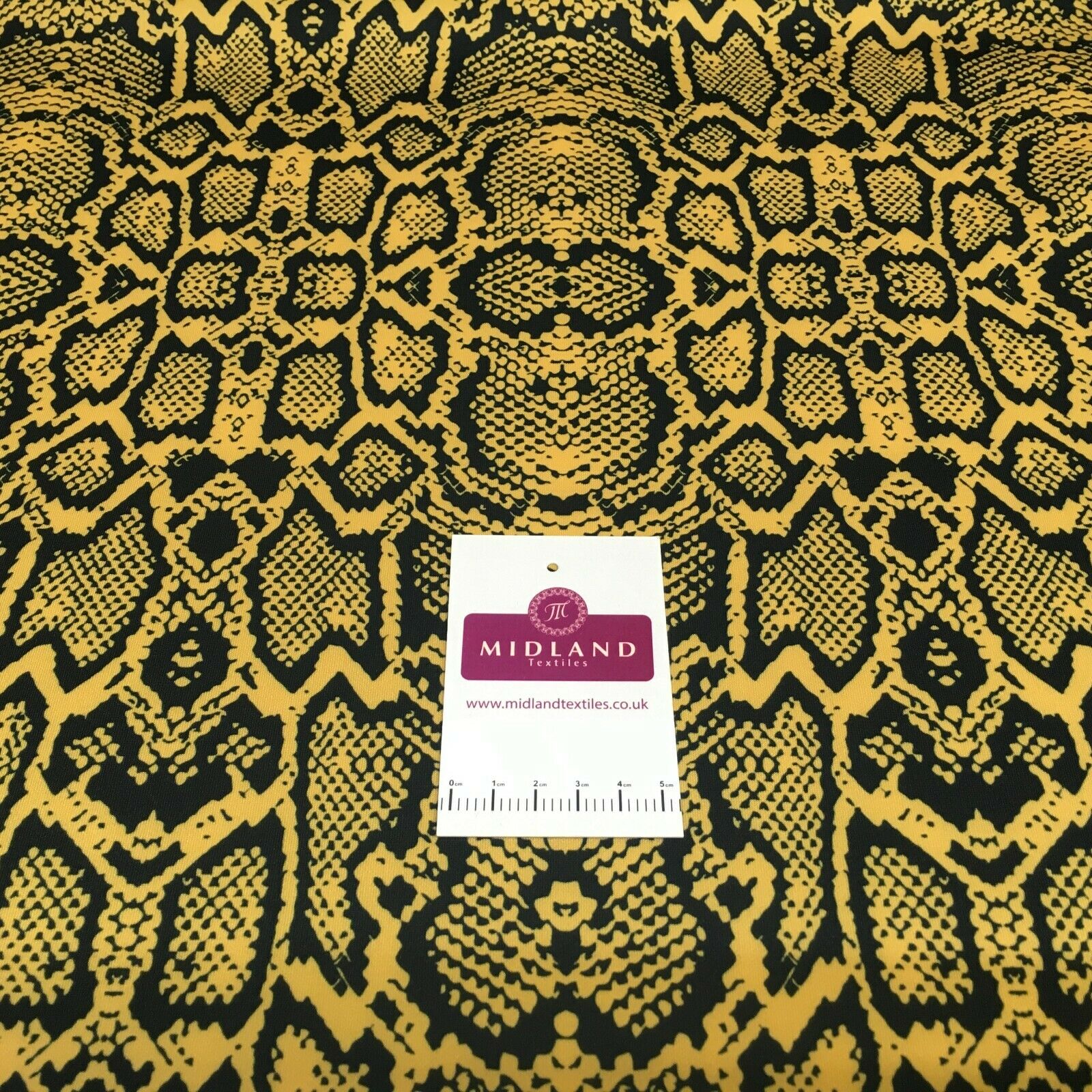 Indian Yellow Animal Print Scuba Dress Fabric M1526 - Image 8