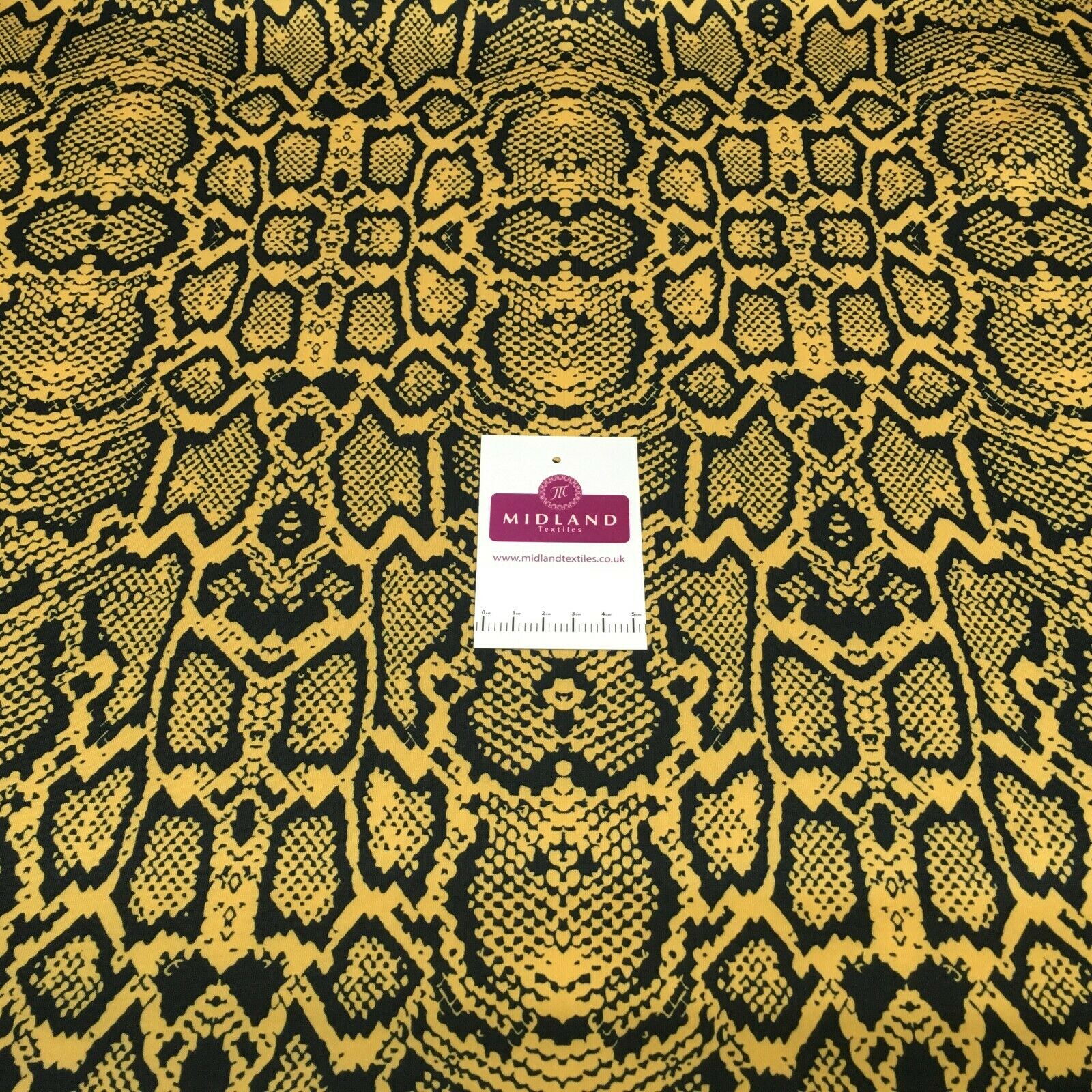Indian Yellow Animal Print Scuba Dress Fabric M1526 - Image 9