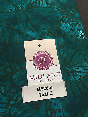 Large Butterfly Melody Print 100% Cotton Fabric 44" M526 - Image 14