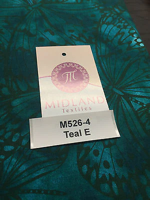 Large Butterfly Melody Print 100% Cotton Fabric 44" M526 - Image 15