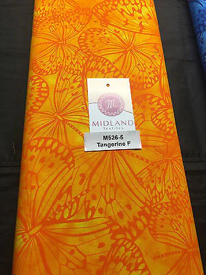 Large Butterfly Melody Print 100% Cotton Fabric 44" M526 - Image 18