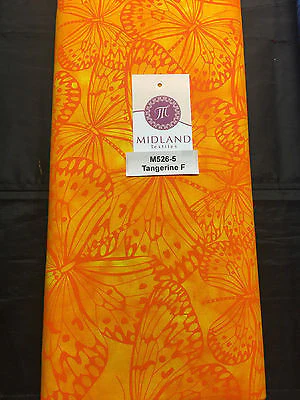 Large Butterfly Melody Print 100% Cotton Fabric 44" M526 - Image 19