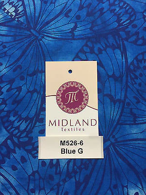 Large Butterfly Melody Print 100% Cotton Fabric 44" M526 - Image 20