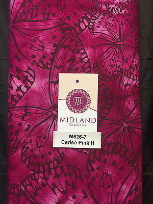 Large Butterfly Melody Print 100% Cotton Fabric 44" M526 - Image 21