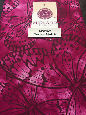 Large Butterfly Melody Print 100% Cotton Fabric 44" M526 - Image 22