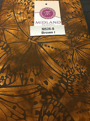 Large Butterfly Melody Print 100% Cotton Fabric 44" M526 - Image 24