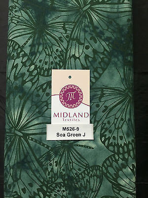 Large Butterfly Melody Print 100% Cotton Fabric 44" M526 - Image 25