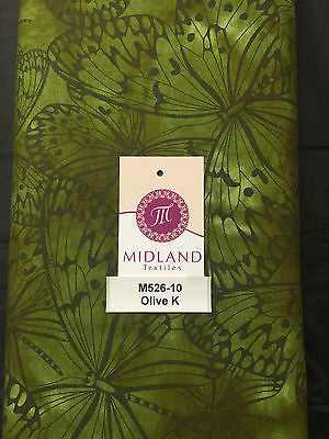 Large Butterfly Melody Print 100% Cotton Fabric 44" M526 - Image 27