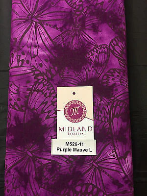 Large Butterfly Melody Print 100% Cotton Fabric 44" M526 - Image 29