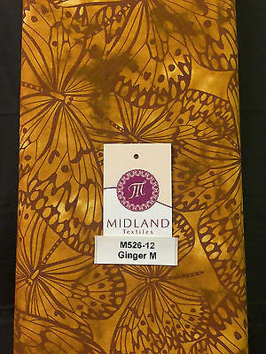 Large Butterfly Melody Print 100% Cotton Fabric 44" M526 - Image 31