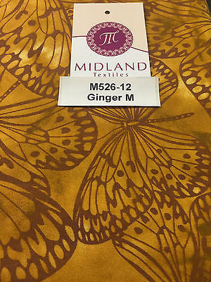 Large Butterfly Melody Print 100% Cotton Fabric 44" M526 - Image 33