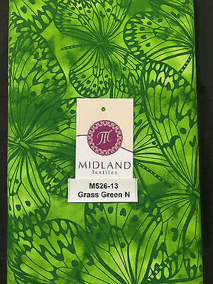 Large Butterfly Melody Print 100% Cotton Fabric 44" M526 - Image 34