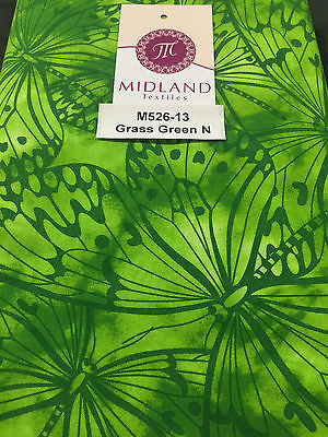 Large Butterfly Melody Print 100% Cotton Fabric 44" M526 - Image 35