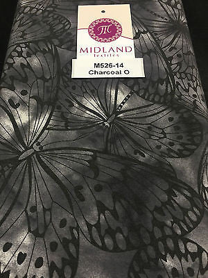 Large Butterfly Melody Print 100% Cotton Fabric 44" M526 - Image 37