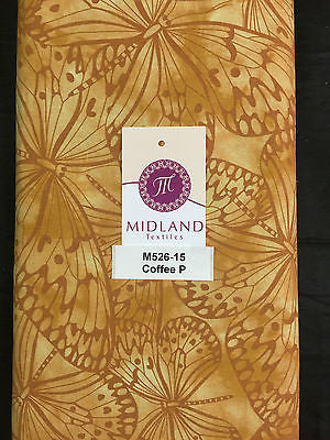 Large Butterfly Melody Print 100% Cotton Fabric 44" M526 - Image 38