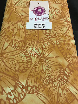 Large Butterfly Melody Print 100% Cotton Fabric 44" M526 - Image 39