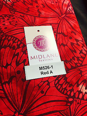 Large Butterfly Melody Print 100% Cotton Fabric 44" M526 - Image 6